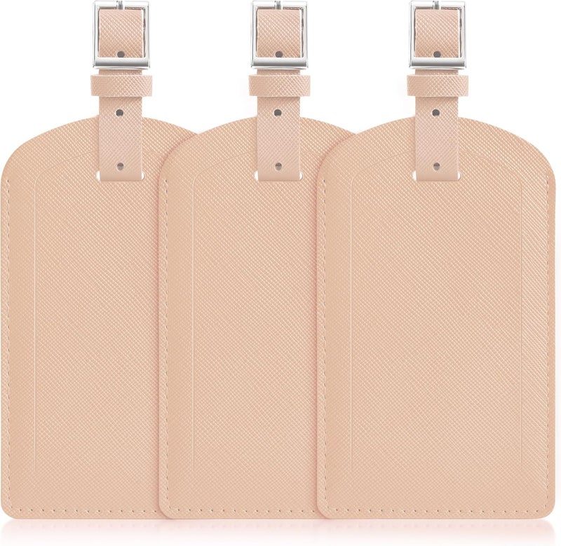 Airkit 3 Pack Luggage Tags for Suitcases, TSA Approved Bag Tags, Baggage Tags with Privacy Protection, Travel Essentials Luggage Accessories, Pale Pink - Image 1